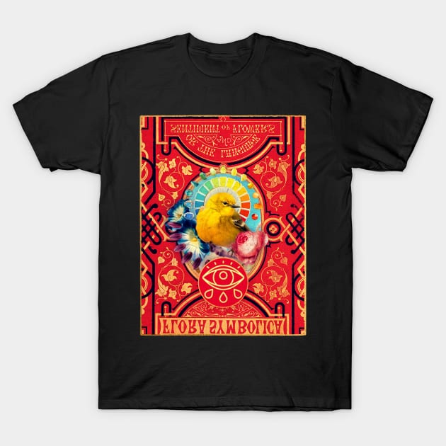 flora symbolica – yellow bird, golden heart T-Shirt by jennyariane